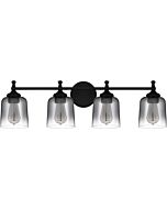 Jenson 4-Light Bathroom Vanity Light in Matte Black