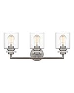 Jaspar 3-Light Bathroom Vanity Light in Antique Nickel