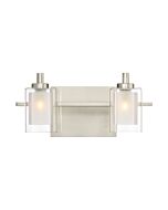 Quoizel Kolt 2 Light Bathroom Vanity Light in Brushed Nickel