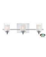 Quoizel Kolt 3 Light Bathroom Vanity Light in Polished Chrome