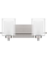 Kolt 2-Light Bathroom Vanity Light in Brushed Nickel