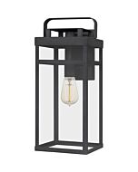 Keaton 1-Light Outdoor Wall Mount in Mottled Black