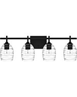 Lucy 4-Light Bathroom Vanity Light in Matte Black