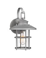 Quoizel One Light Outdoor Wall Mount Lombard in Antique Brushed Aluminum