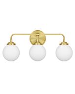 Quoizel Landry 3 Light 24 Inch Bathroom Vanity Light in Satin Brass