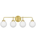 Quoizel Landry 4 Light 32 Inch Bathroom Vanity Light in Satin Brass