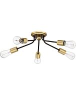 Quoizel Latitude 5 Light 28 Inch Ceiling Light in Western Bronze