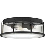 Quoizel Ludlow 3 Light 13 Inch Ceiling Light in Earth Black