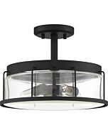 Quoizel Ludlow 3 Light 13 Inch Ceiling Light in Earth Black