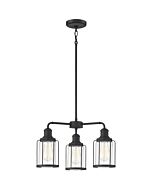 Quoizel Ludlow 3 Light 12 Inch Transitional Chandelier in Earth Black