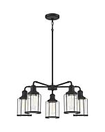 Quoizel Ludlow 5 Light 12 Inch Transitional Chandelier in Earth Black