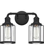 Quoizel Ludlow 2 Light 15 Inch Bathroom Vanity Light in Earth Black