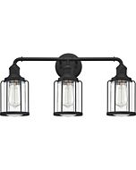 Quoizel Ludlow 3 Light 24 Inch Bathroom Vanity Light in Earth Black