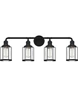 Quoizel Ludlow 4 Light 34 Inch Bathroom Vanity Light in Earth Black