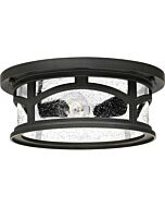 Quoizel Marblehead 13 Inch 2 Light Outdoor Flush Mount in Mystic Black