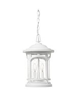 Quoizel Marblehead 3 Light 11 Inch Outdoor Hanging Light in White Lustre