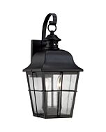 Quoizel Millhouse 2 Light Outdoor Lantern in Mystic Black