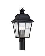 Quoizel Millhouse 3 Light 21.5 Inch Outdoor Lantern in Mystic Black