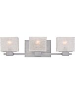 Quoizel Melody 3 Light Bathroom Vanity Light in Brushed Nickel