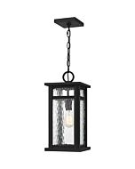 Quoizel One Light Outdoor Hanging Lantern Moira in Earth Black