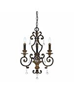 Quoizel Marquette 3 Light 24 Inch Traditional Chandelier in Heirloom