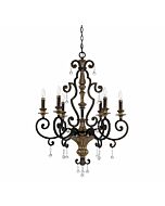 Quoizel Marquette 6 Light 38 Inch Traditional Chandelier in Heirloom