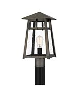 Merle 1-Light Outdoor Post Mount in Burnished Bronze