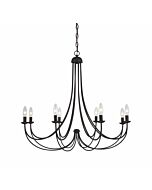 Quoizel Mirren 8 Light 28 Inch Transitional Chandelier in Imperial Bronze