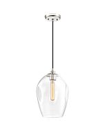 Quoizel One Light Mini Pendant Nostalgia in Polished Nickel