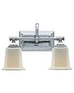 Quoizel Nicholas 2 Light Bathroom Vanity Light in Polished Chrome