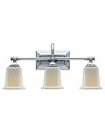 Quoizel Nicholas 3 Light Bathroom Vanity Light in Polished Chrome