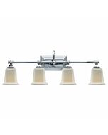 Quoizel Nicholas 4 Light Bathroom Vanity Light in Polished Chrome