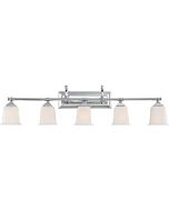 Quoizel Nicholas 5 Light Bathroom Vanity Light in Polished Chrome