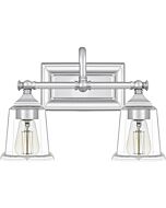 Quoizel Nicholas 2 Light Bathroom Vanity Light in Polished Chrome