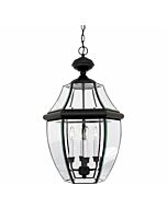 Quoizel Newbury 4 Light 16 Inch Outdoor Hanging Light in Mystic Black