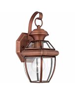 Quoizel Newbury 7 Inch Outdoor Hanging Light in Aged Copper