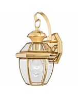 Quoizel Newbury 7 Inch Outdoor Hanging Light in Polished Brass