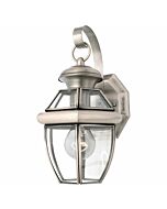 Quoizel Newbury 7 Inch Outdoor Wall Light in Pewter