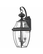 Quoizel Newbury 2 Light 11 Inch Outdoor Wall Lantern in Mystic Black