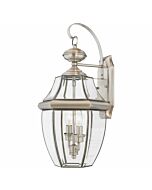 Quoizel Newbury 2 Light 11 Inch Outdoor Wall Lantern in Pewter