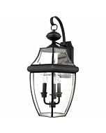 Quoizel Newbury 3 Light 12 Inch Outdoor Wall Lantern in Medici Bronze