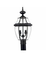 Quoizel Newbury 2 Light 11 Inch Outdoor Post Light in Medici Bronze