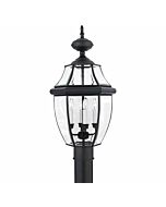 Quoizel Newbury 4 Light 16 Inch Outdoor Post Light in Mystic Black