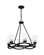 Quoizel Six Light Chandelier Overlook in Earth Black