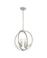 Quoizel Orion 4 Light Orb Pendant in Brushed Nickel