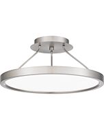 Quoizel LED Semi Flush Mount Outskirts in Brushed Nickel