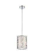 Quoizel Platinum Abode 8 Inch Mini Pendant in Polished Chrome