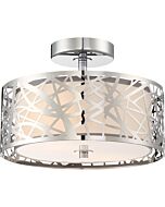 Quoizel Platinum Abode 2 Light Semi Flush in Polished Chrome