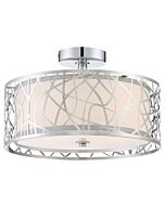 Quoizel Platinum Collection Abode Medium Semi Flush in Polished Chrome