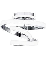 Quoizel LED Semi Flush Mount Aviva in Polished Chrome